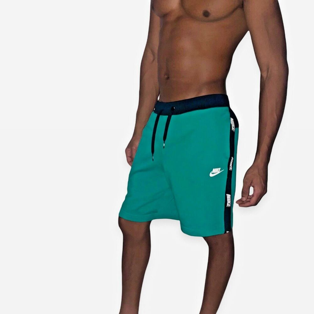 Nike Shorts Vintage Sportswear Club Woven Sweat Nylon Cotton Medium Green